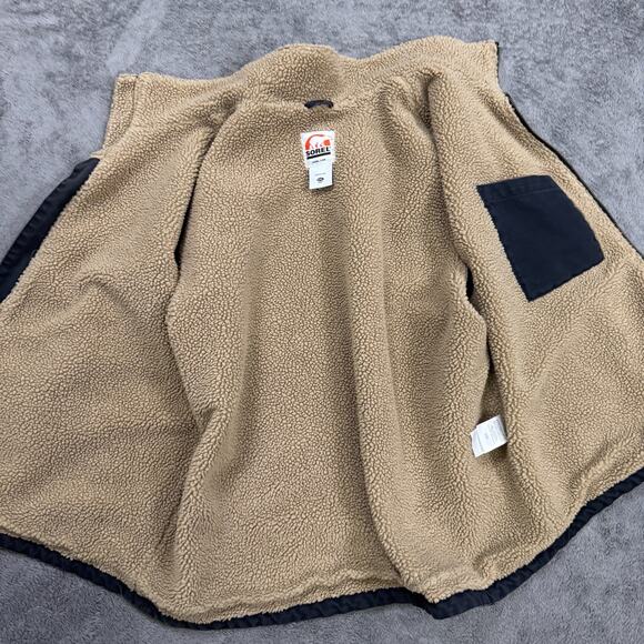 Sorel Vest Mens XXL Gray Duck Canvas Sherpa Fleece Lined Full Zip Workwear - Picture 3 of 7